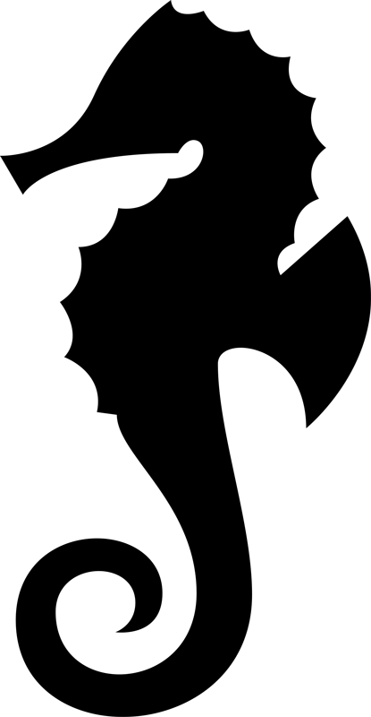 Sea horse set bathroom vinyl rug - TenStickers