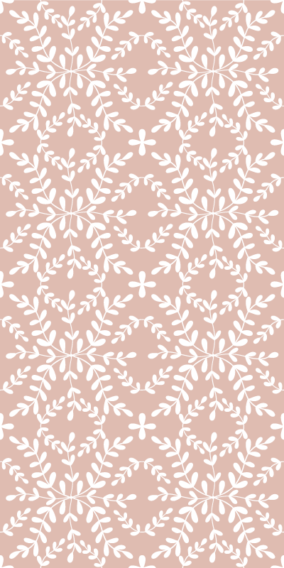 Floral vinyl rug with vintage leaf design - TenStickers