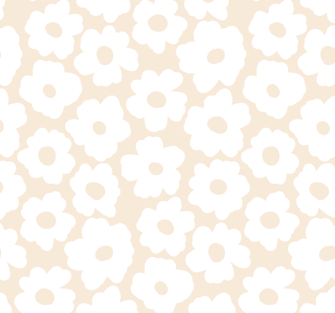 White poppy floral vinyl rug - TenStickers