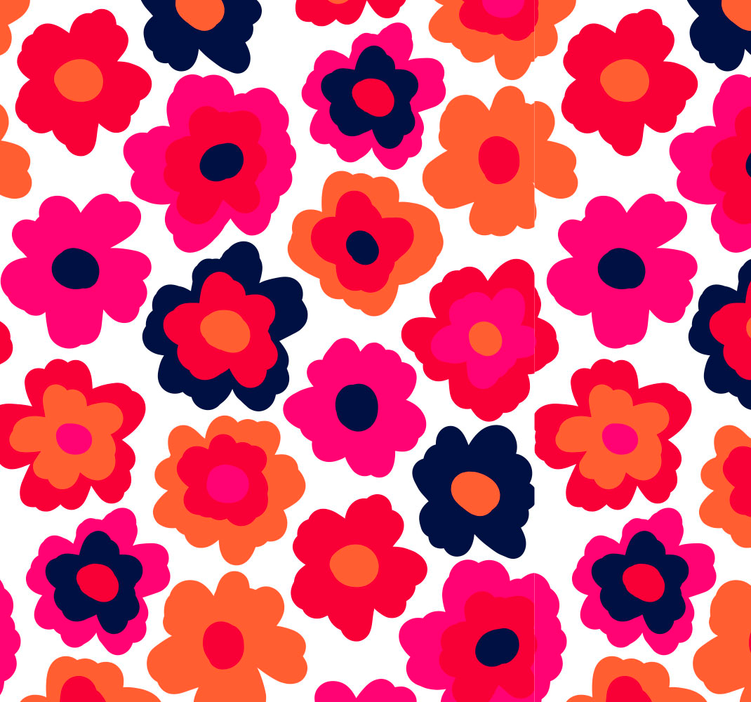 Red poppy floral vinyl rug - TenStickers