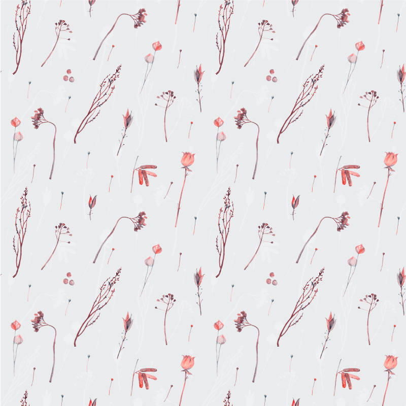 Floral vinyl rug with delicate floral design - TenStickers