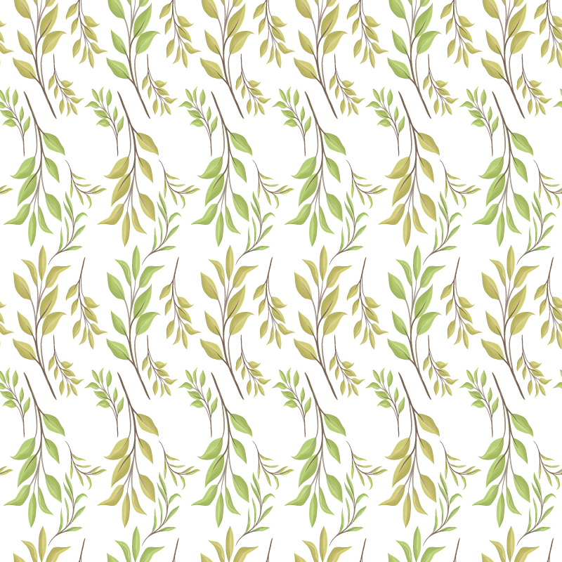 Floral vinyl rug in lush green design - TenStickers