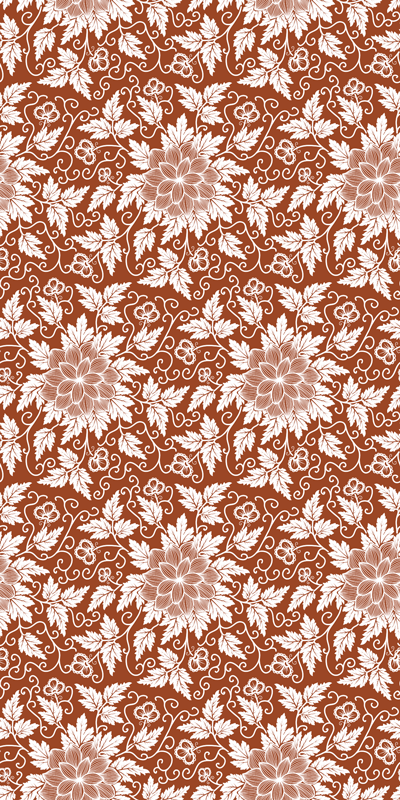 Floral vinyl rug botanical design arrangement - TenStickers