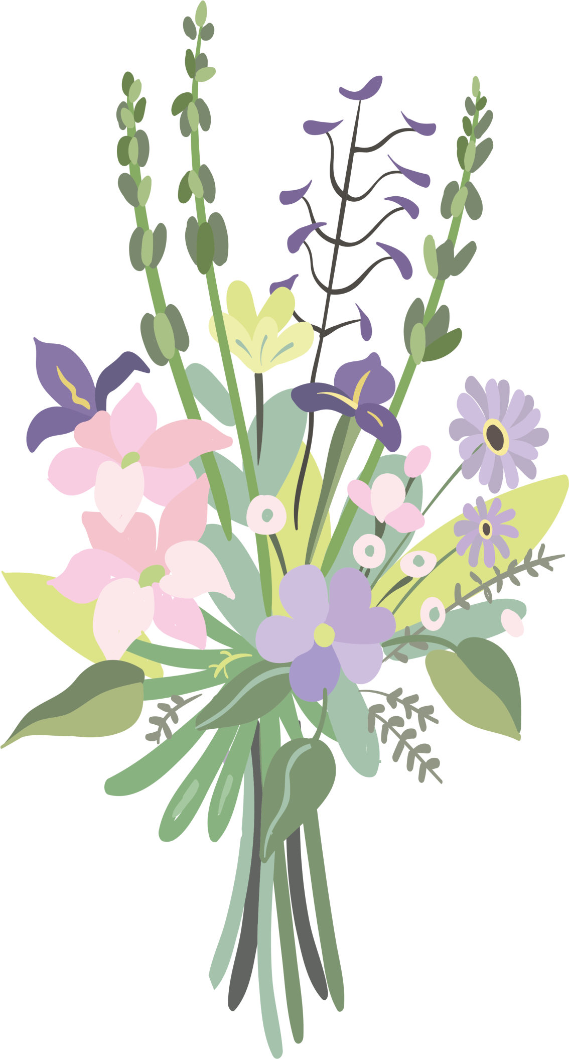 Colorful floral bouquet floral vinyl rug - TenStickers