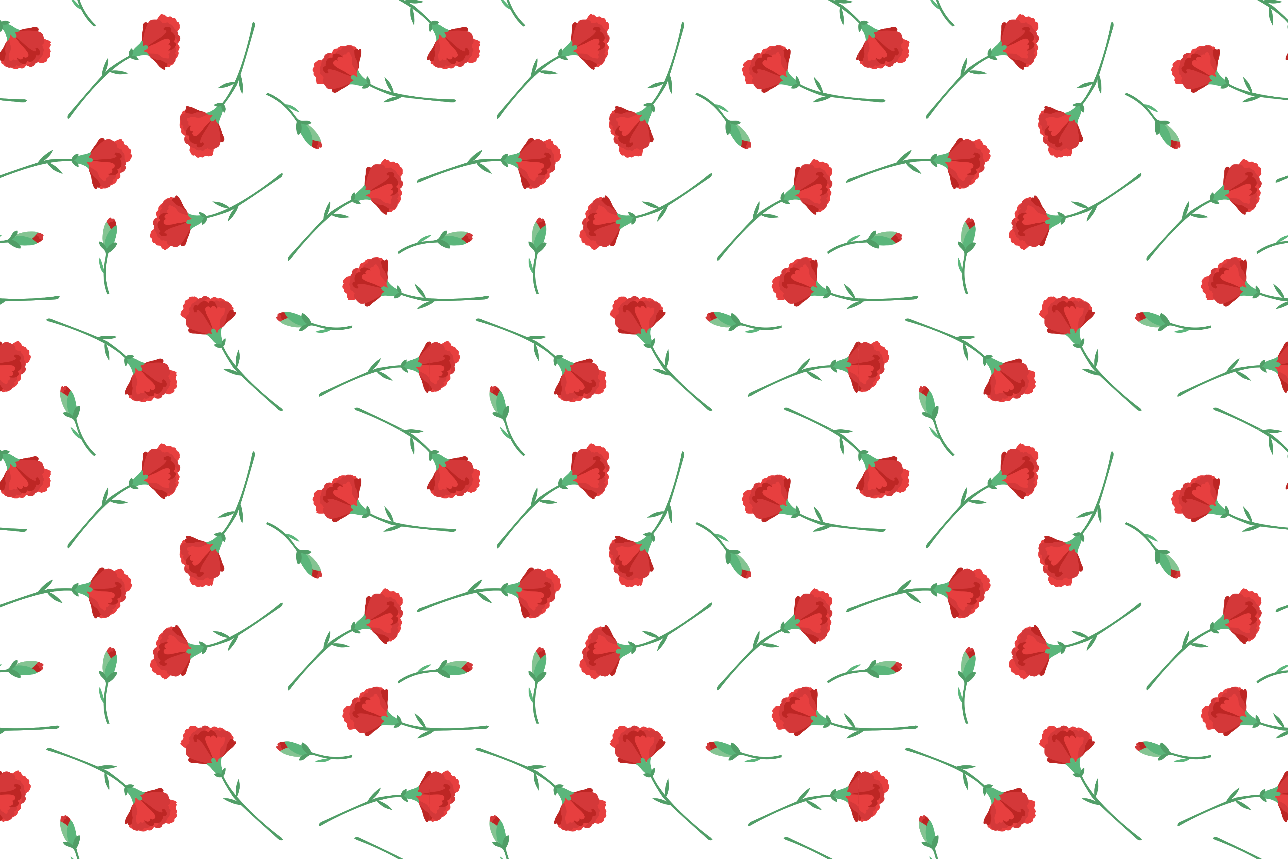 Flower rug carnation pattern - TenStickers