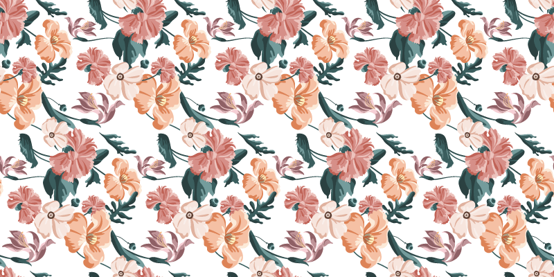 Flower rug blooming pattern design - TenStickers