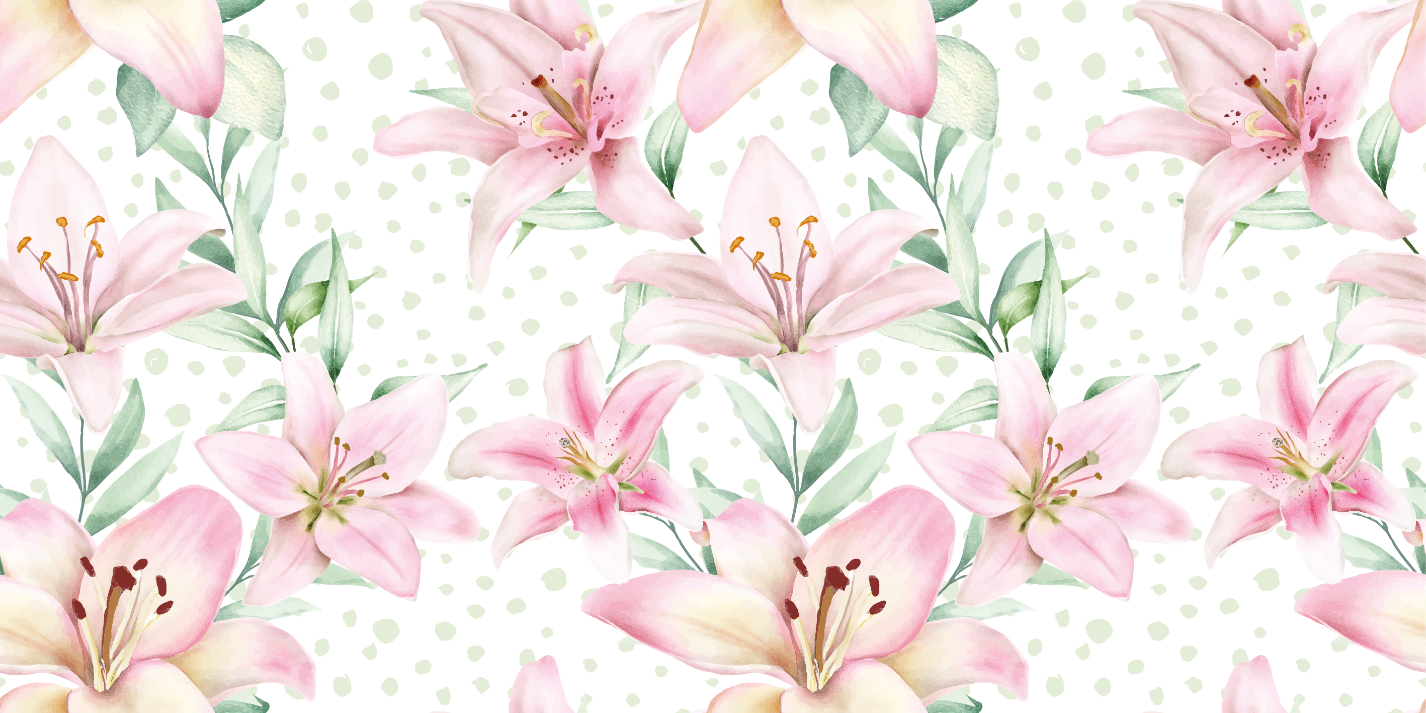 Flower rug with elegant lily patterns - TenStickers