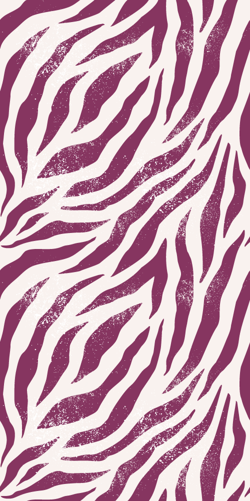 Animal print vinyl rug in purple and white zebra - TenStickers