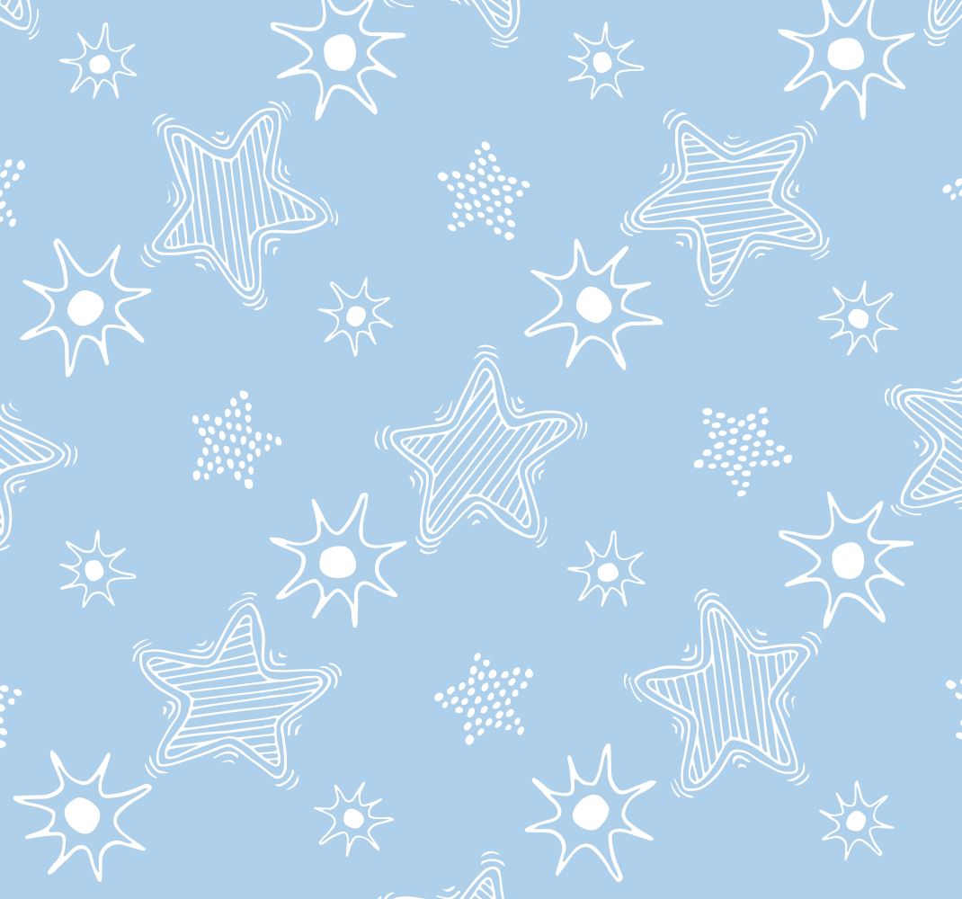 Star vinyl rug white stars on blue background - TenStickers