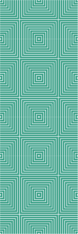 Geometric vinyl rug with green squares design - TenStickers