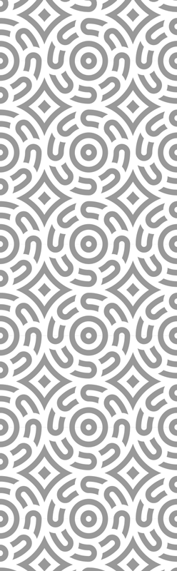 Geometric vinyl rug in white circle pattern - TenStickers