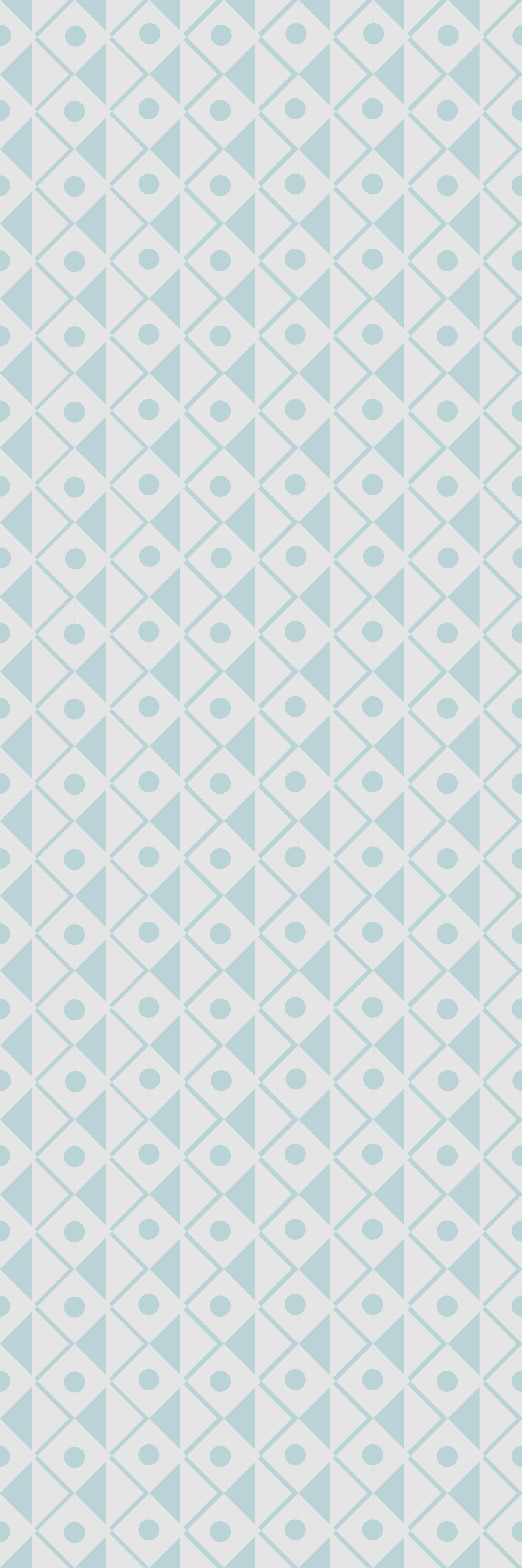 Geometric vinyl rug in blue and white rhombuses - TenStickers