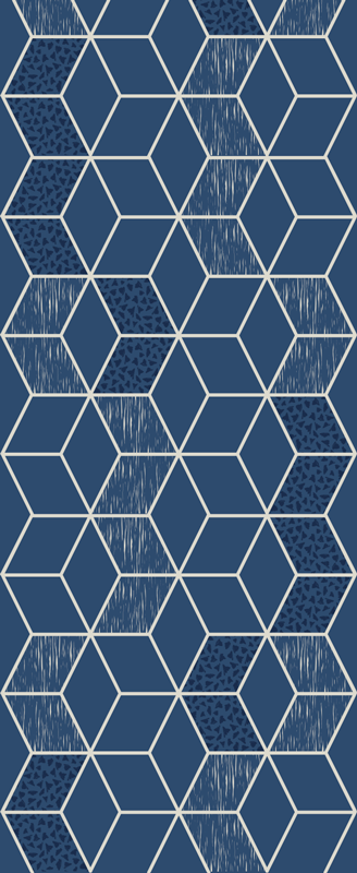 Distressed vittoria geometric vinyl rug - TenStickers