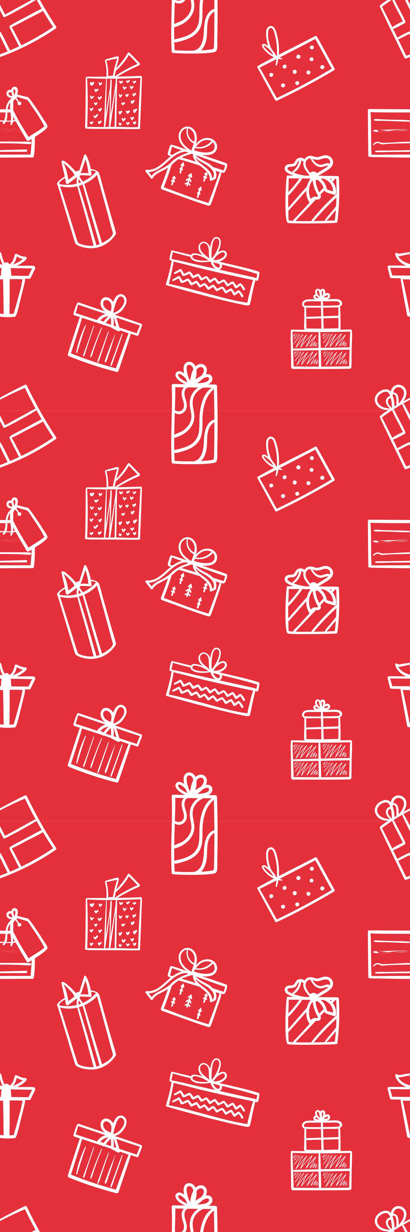 Christmas vinyl rug with white gifts on red background - TenStickers