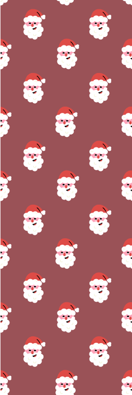 Christmas vinyl rug santa claus red design - TenStickers