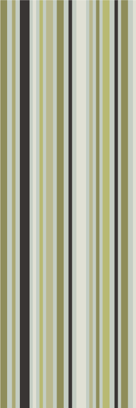 Bedroom vinyl rug in shades of green lines pattern - TenStickers