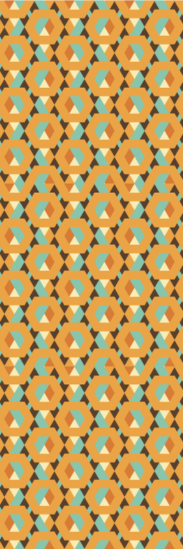 Bedroom vinyl rug with geometric tranquil designs - TenStickers