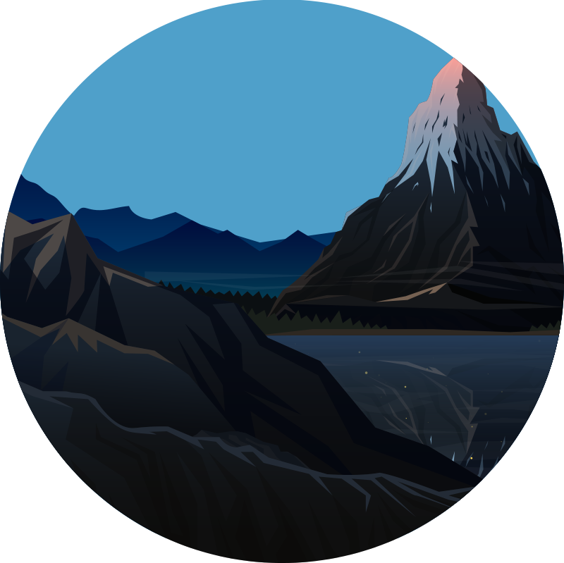 Nature vinyl rug mountain landscape view - TenStickers