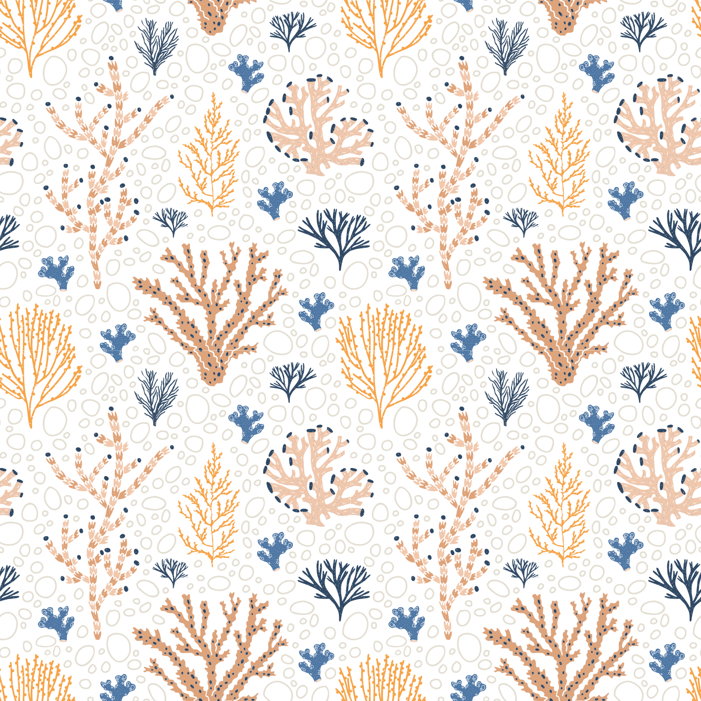 Nature vinyl rug with chic coral design - TenStickers