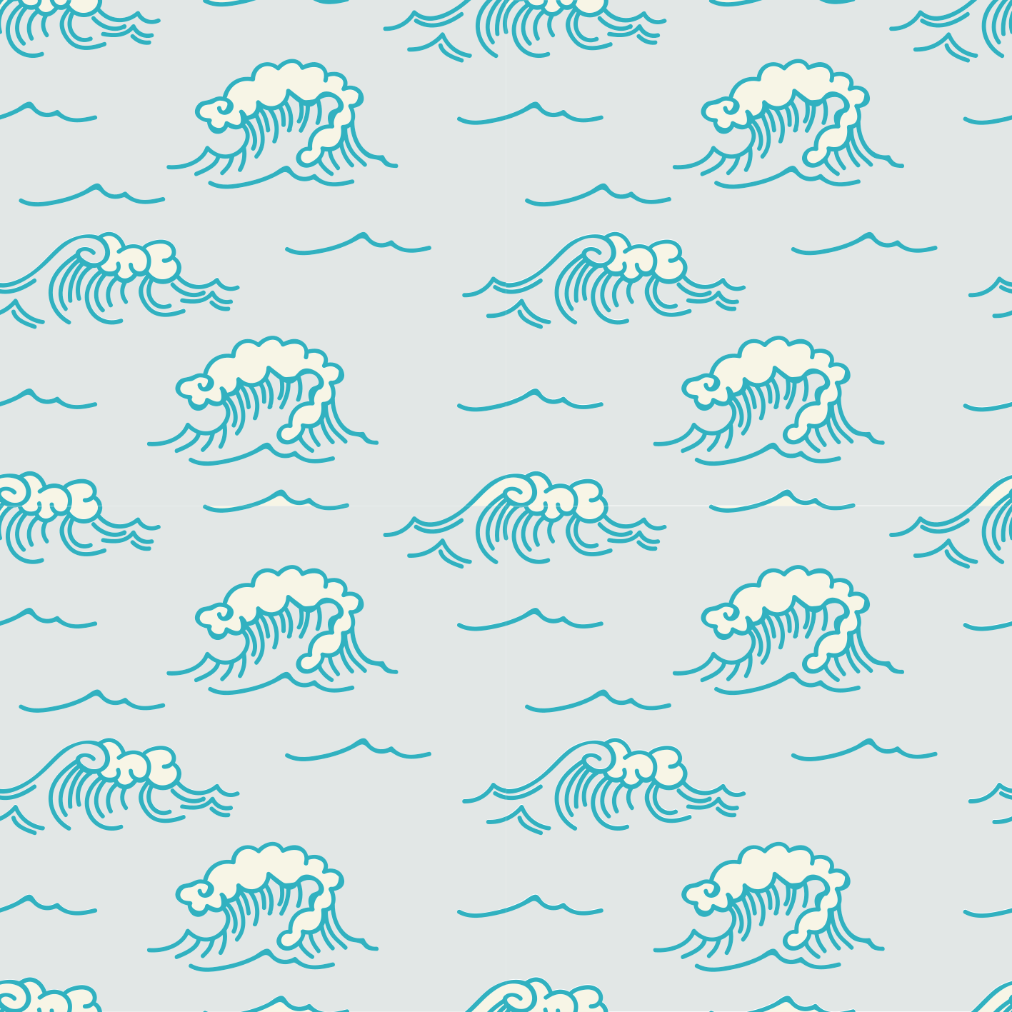 Nature vinyl rug with wave pattern design - TenStickers