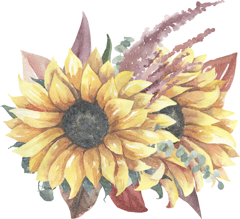 Nature vinyl rug sunflower floral design - TenStickers