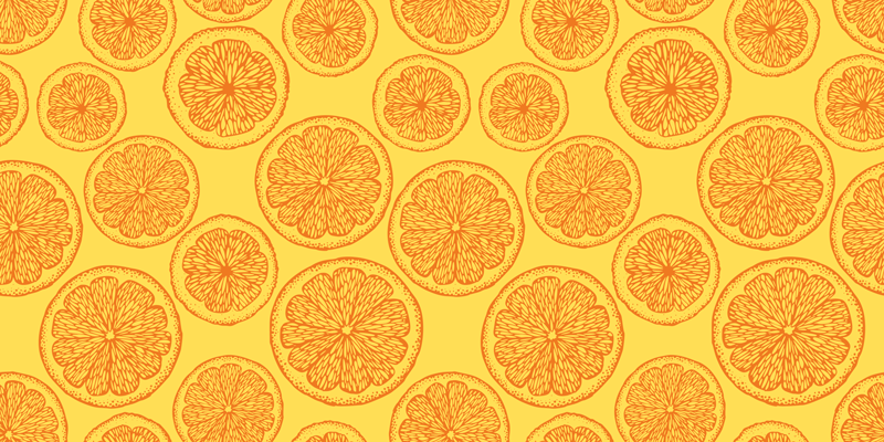 Nature vinyl rug citrus slice design - TenStickers