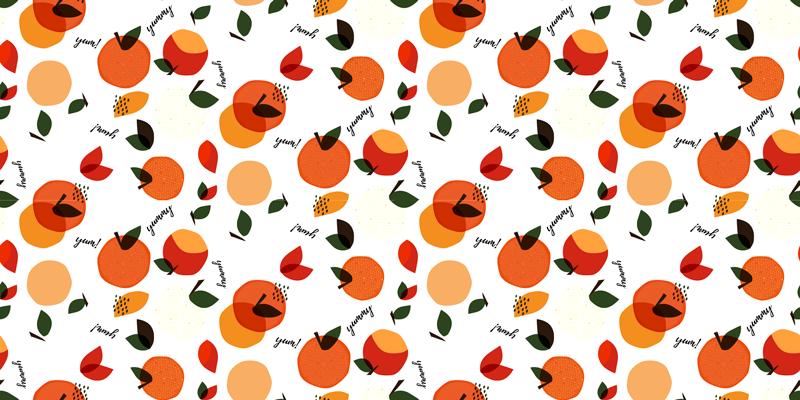 Nature vinyl rug fruit-inspired design - TenStickers