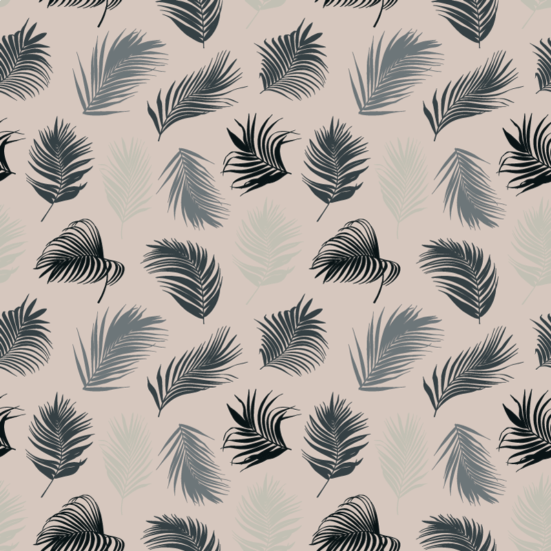 Floral vinyl rug with vibrant palm leaf design - TenStickers