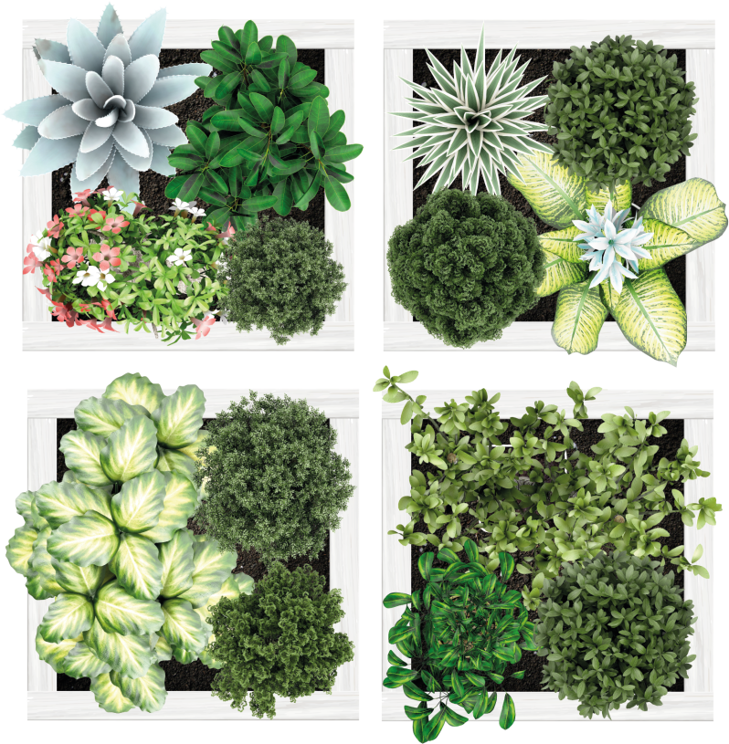 Floral vinyl rug vertical garden tiles - TenStickers