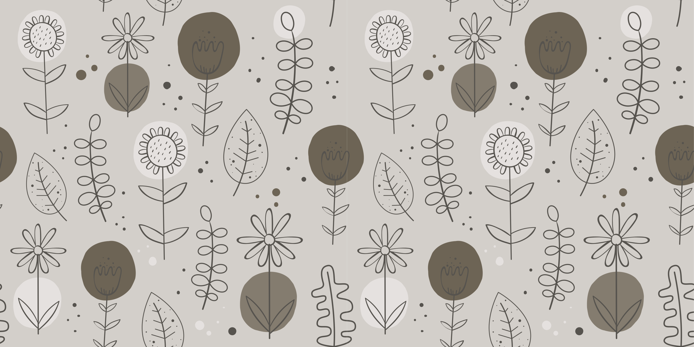 Floral vinyl rug in earthy tones design - TenStickers