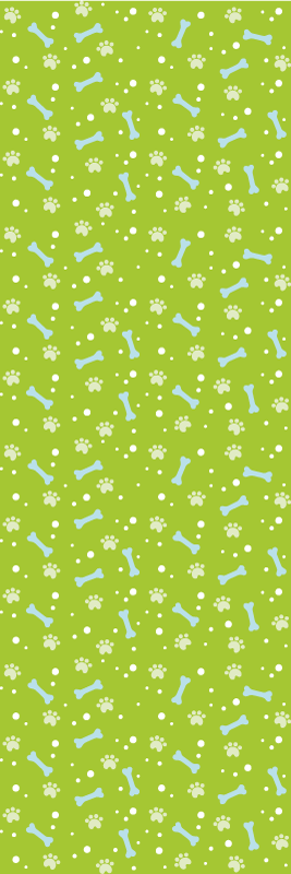 Bedroom vinyl rug with stunning blue and green paws - TenStickers