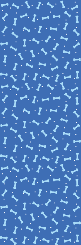 Bedroom vinyl rug with amazing blue bone pattern - TenStickers