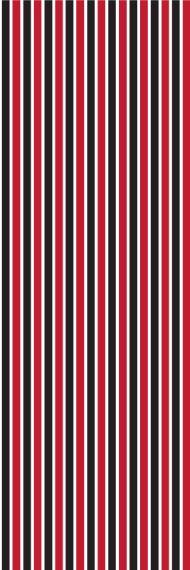 Bedroom vinyl rug in black and red stripes - TenStickers