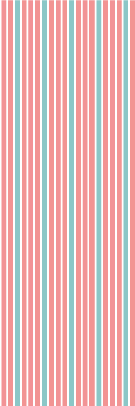 Bedroom vinyl rug with retro blue and pink stripes - TenStickers