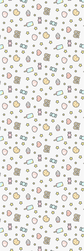 Cute babies snacks bedroom vinyl rug - TenStickers