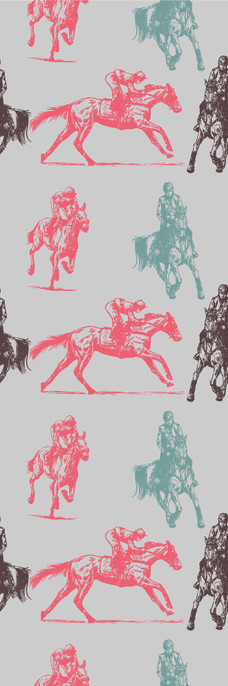 Bedroom vinyl rug with multicolored horse design - TenStickers