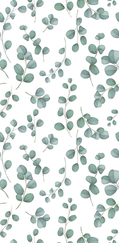 Bedroom vinyl rug with elegant floral watercolor pattern - TenStickers