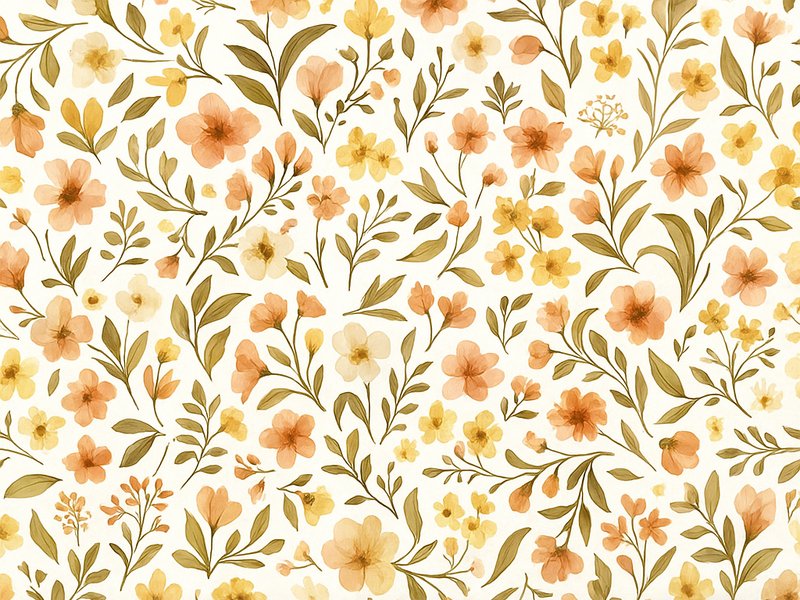 Vintage flowers floral bedroom vinyl rug - TenStickers