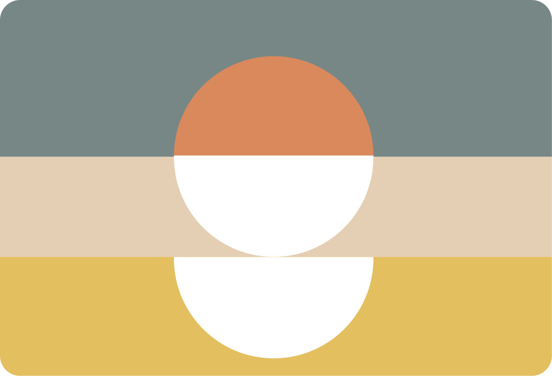 Geometric vinyl rug with abstract circle flag design - TenStickers