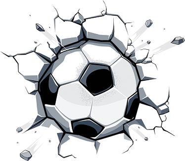 Kids vinyl rug 3d football design - TenStickers