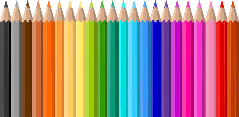 Kids vinyl rug with color pencil skirting border - TenStickers