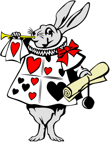 Kids vinyl rug wonderland rabbit - TenStickers