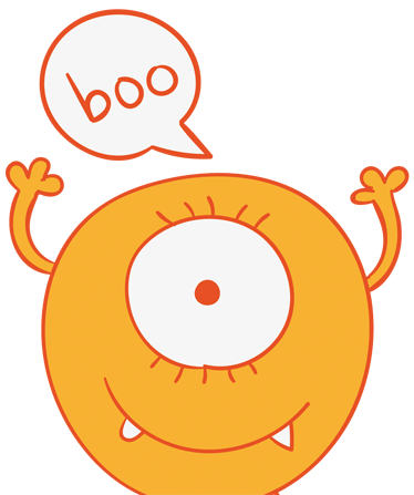 Kids vinyl rug yellow monster sticker - TenStickers