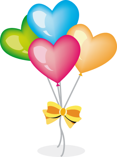 Kids vinyl rug with heart-shaped balloons - TenStickers