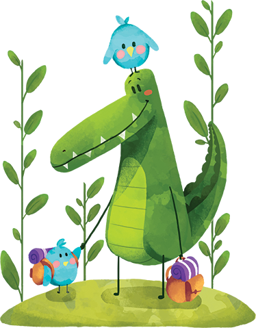Kids vinyl rug swamp buddies - TenStickers