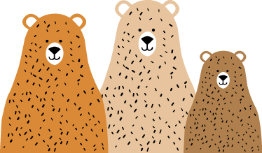 Kids vinyl rug three bear buddies - TenStickers