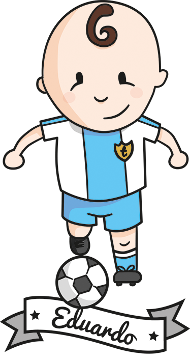 Kids vinyl rug personalized with football player name - TenStickers