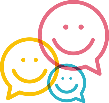 Kids vinyl rug with cheerful vibrant faces - TenStickers