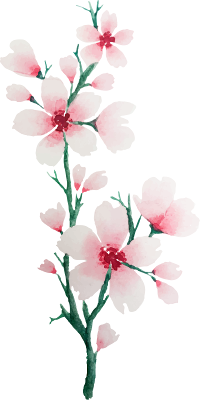 Cute white flowers design bedroom vinyl rug - TenStickers