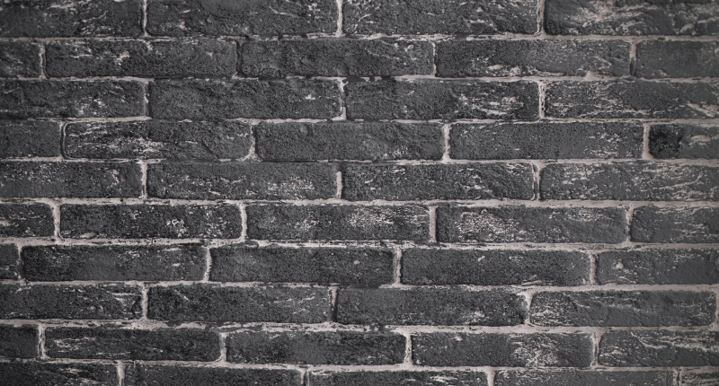 Bedroom vinyl rug grey stone brick wall design - TenStickers